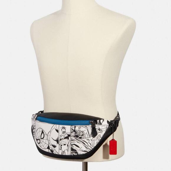 Coach Marvel Warren Belt Bag With Black and White Comic Book Print Fanny Pack - Picture 10 of 10